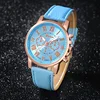 Fashion quartz watch and jewelry set, shock resistant circular analog digital display, PU leather strap, zinc alloy case 2 Fashion quartz watch and jewelry set, shock resistant circular analog digital display, PU leather strap, zinc alloy case 2