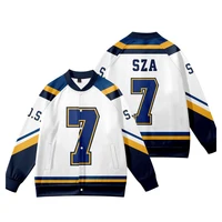 SZA S JERSEY SOS Merch Baseball Uniform Jacket Cosplay Long Sleeve Women Men Sweatshirt Fashion Clothes 1