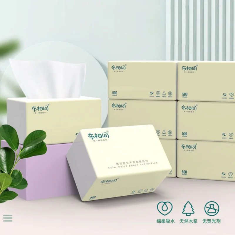 

6 упаковок смачиваемой бумаги для выдвижных ящиков, утолщенная 4-слойная качественная Мягкая натуральная древесная целлюлоза, салфетка для лица, бытовая туалетная бумага салфетки для кухни