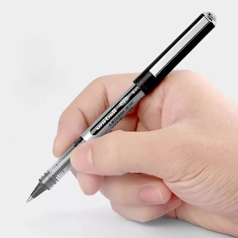 Uni UB-150 Straight Liquid Type Neutral Pen Stationery Supplies 0.38/0.5mm Anti Halo Dye Ball-point Pen For Student Exam Office 6
