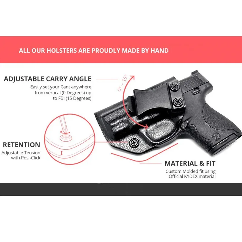 Concealed Kydex Internal Holster For IWI Jericho 941 F9 FS Full Size Steel Frame IWB Inside the Waistband Carry Belt Case Clip 5