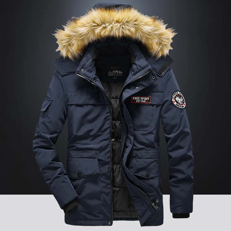 TRAF Winter New Cotton-Padded Men's Thick Fashion Handsome Hooded Cotton-Padded Jacket Pure Cotton Warm Cotton-Padded Jacket 4