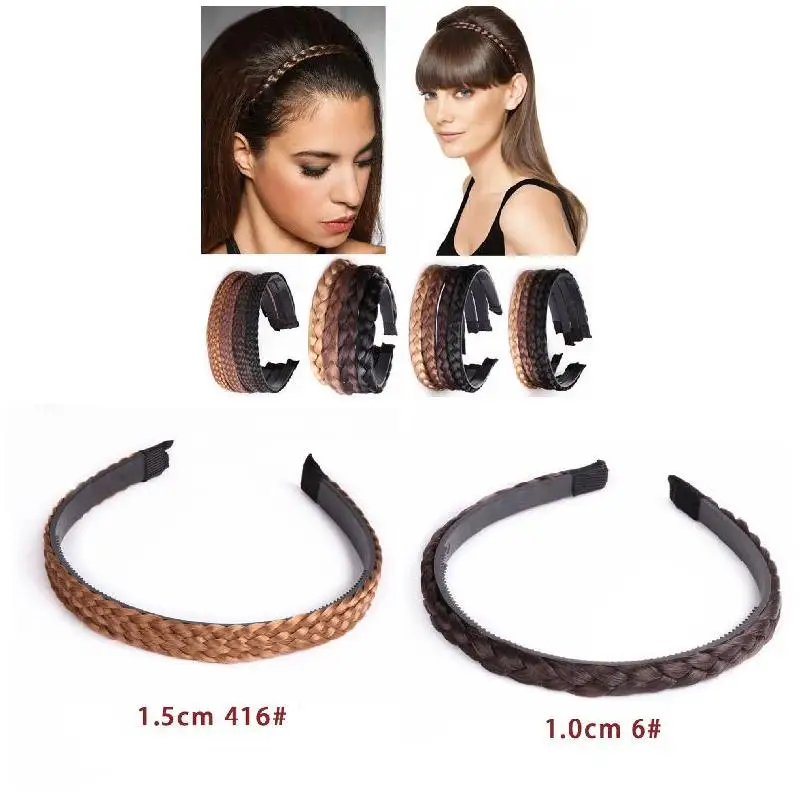 Braided Hair Hoop Braided Headband Fashion Woman Girls Hair Band Accessory