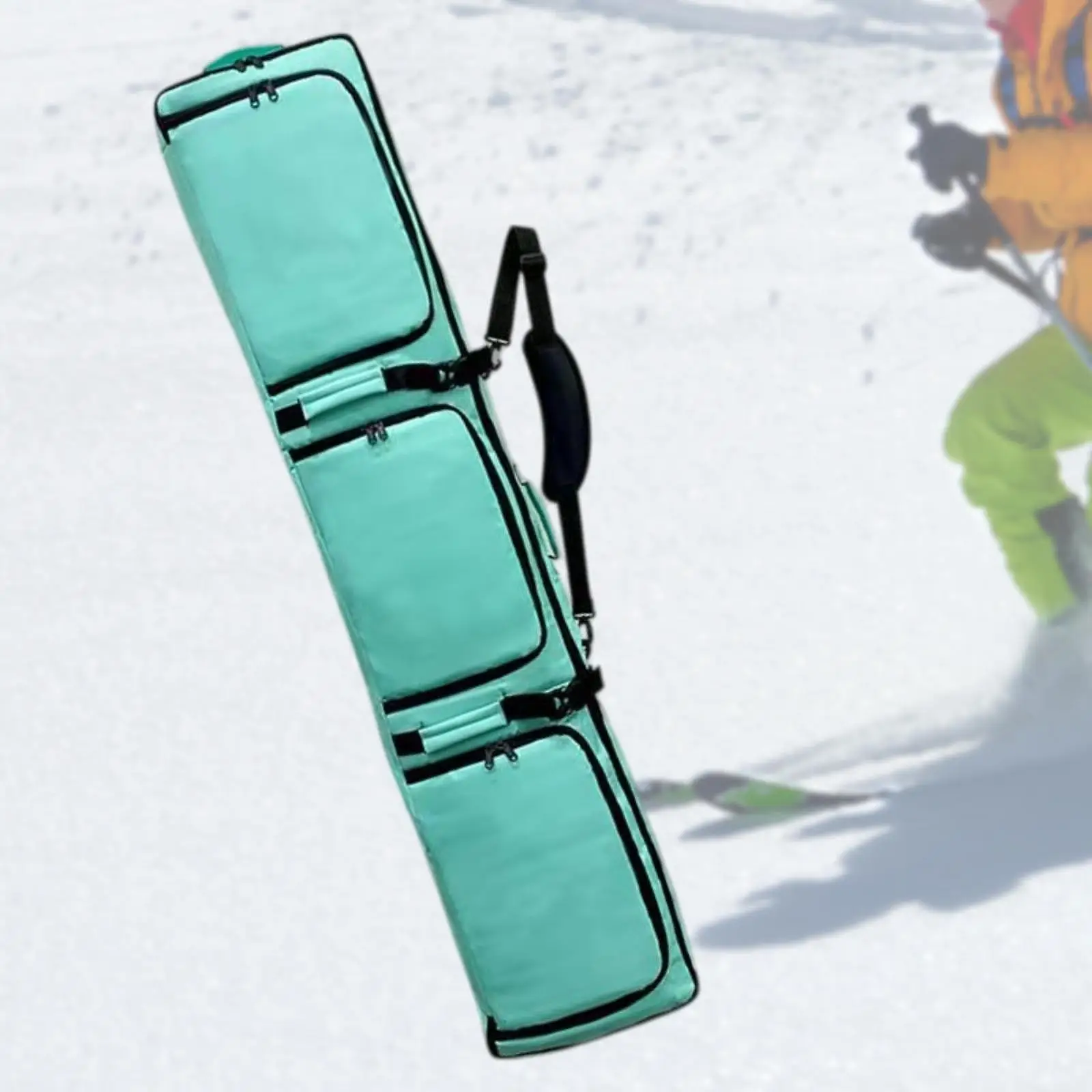 Snowboard Sleeve Wheeled Waterproof Adjustable Shoulder Straps Carry Case Pouch Ski Bag for Snowboarding Winter Sports Outdoor