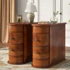 Nightstands Wood, Narrow Solid Side Table 2-Drawer Slim Chair Side Table, No Assembly Required, Nightstands 1
