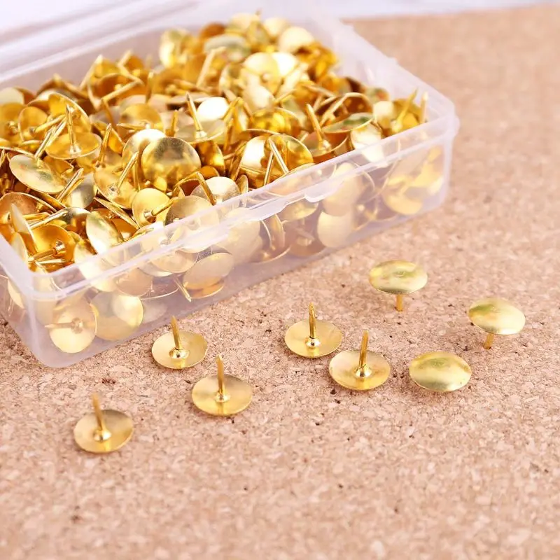 Metal Thumbtack 400pcs Drawing Pins Pushpin Cork Board Photo Wall Map Markers Office School Supply