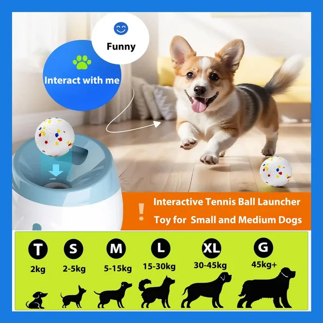Sb730ae138c9446a99d3a61bbcdbb510fW.png Dog Tennis Ball Launcher Dogs Chase Automatic Toys Automatic Fun Interactive Machine Fun Interactive Catapult Throw Rechargable