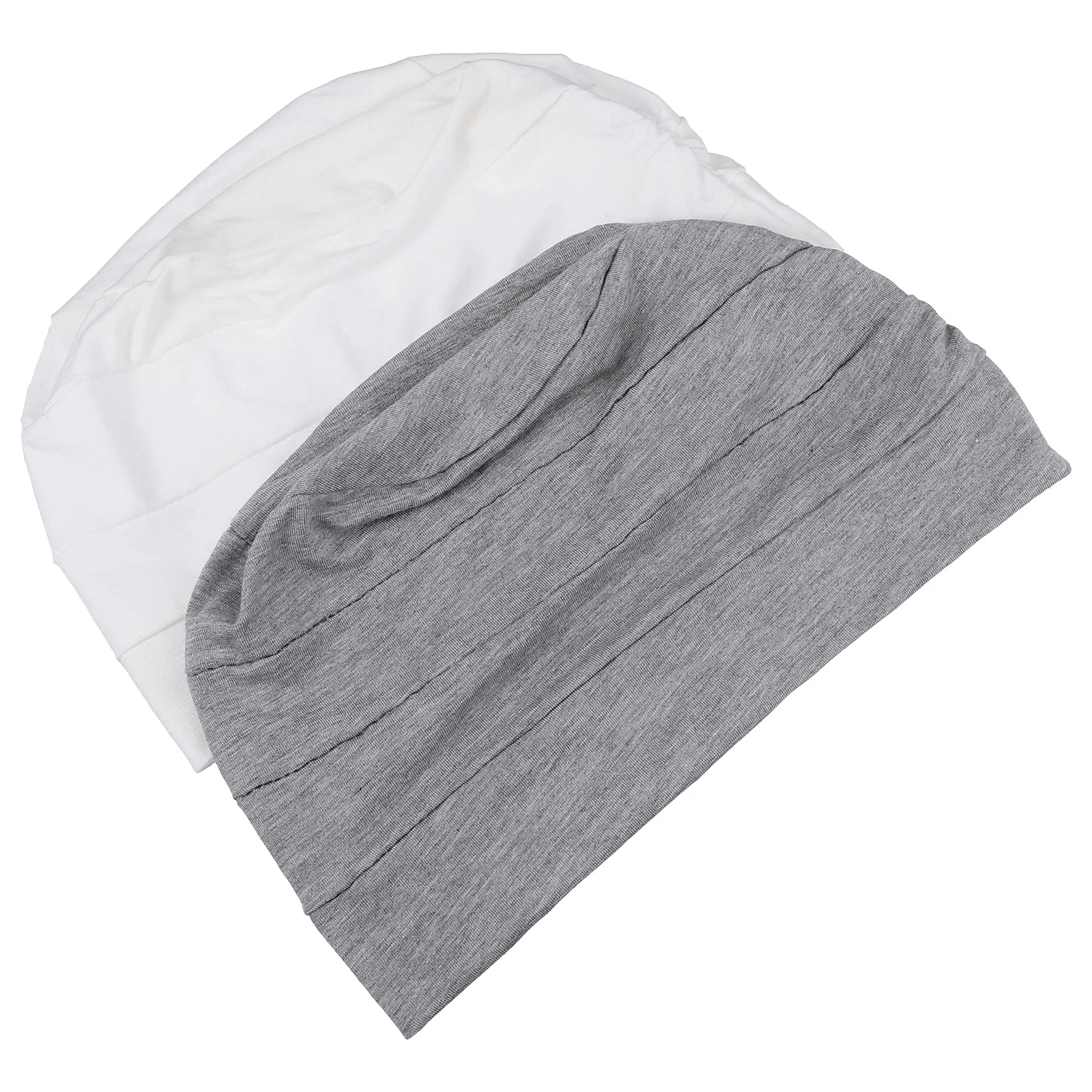 

2 Pcs Hat Chemotherapy Cap Miss Silk for Sleeping Cotton Night Bonnet Hair Loss Patients