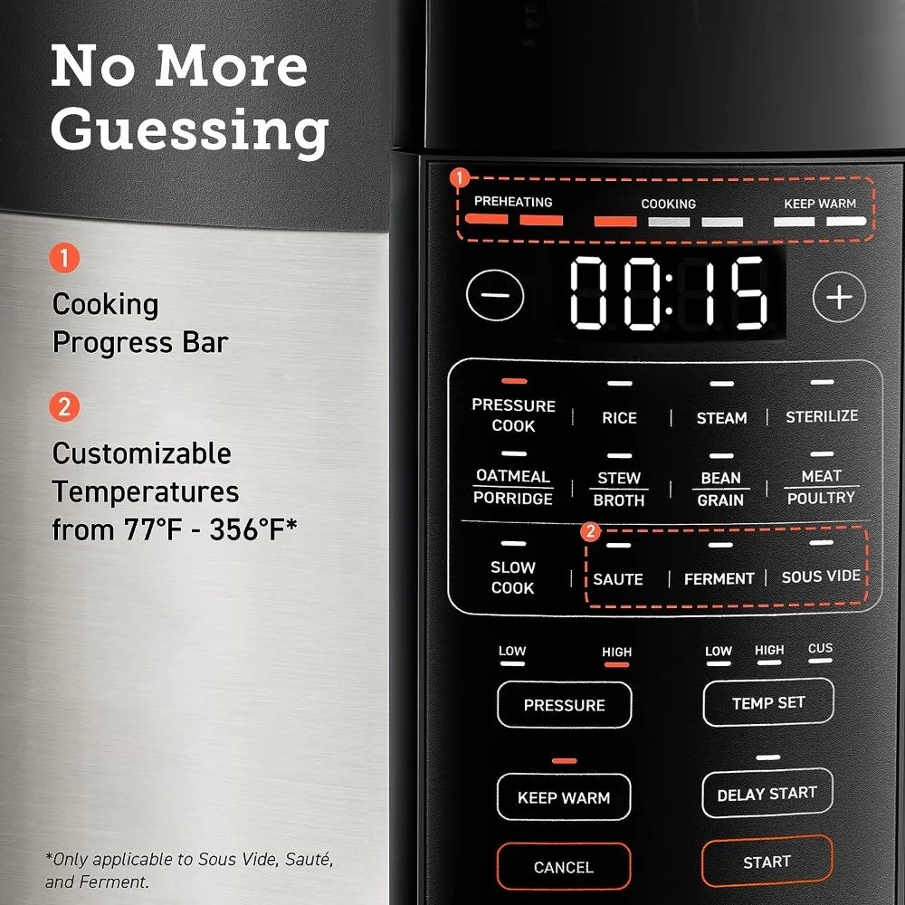 New COSORI Electric Pressure Cooker 6 Quart, 9-in-1 Instant Multi Cooker, 13 Presets, Rice Slow Cooker, Saut&eacute;, Sous Vide