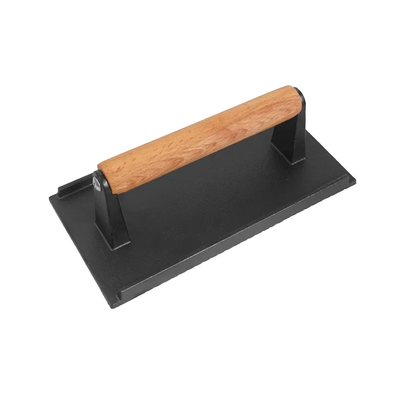 Outdoor Barbecue Accessories Cast Iron Steak Press Plate Barbecue Fried Squid Picnic Teppanyaki Cast Iron Press Meat Cake Tool
