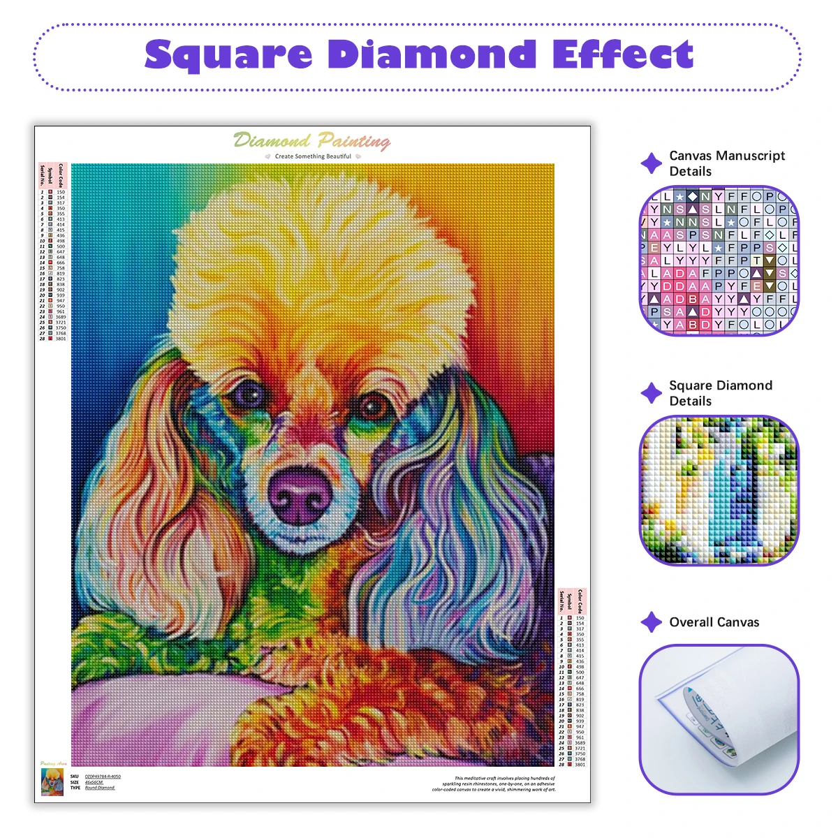 Dog Fall Diamond Painting Kit 30x40cm Full Round Drill Dog Fall