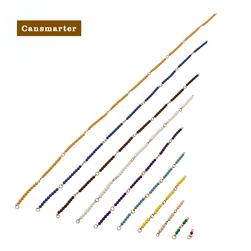 モンテッソーリ-赤ちゃんのための完全な木製ビーズセット,教育ツール