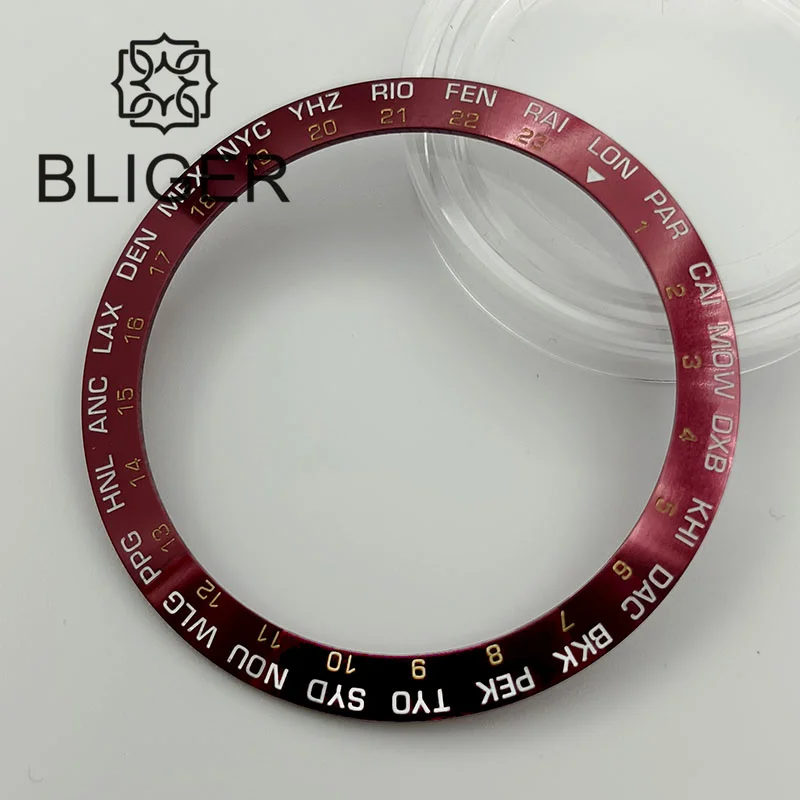 BLIGER Multicolor Watch Bezel Insert for Men's Automatic Watches