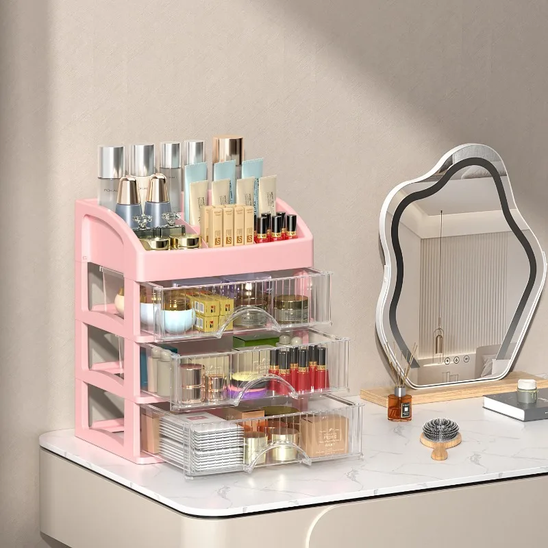 Cosmetic Organizer Jewelry Makeup Organizer Box Large Capacity Multi-functional Desktop Storage Drawer Makeup Organizer Box 5
