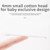 200 Pcs Cotton Swab Stick Baby Ear Cleaning Wax Swabs Disposable Double-headed Absorbent Earwax 2