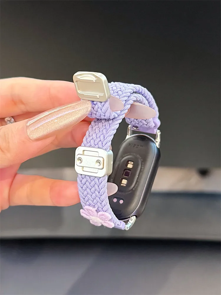 Braided Loop Elastic Bracelet Woven Nylon Strap