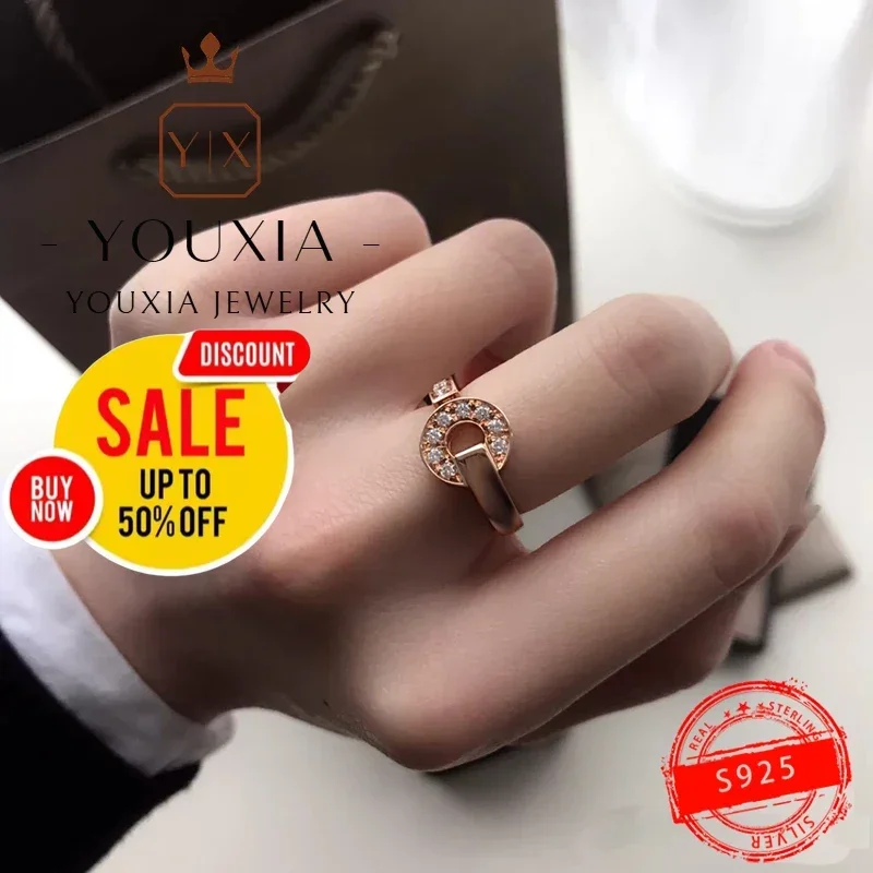 

Hot sale Western style Customized party gift Couple ring design fashion trend Luxury Jewelry Personality Classic rings for women