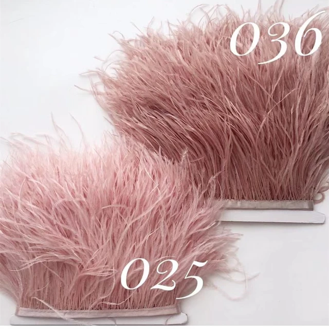 1Yard/lot Real Ostrich Feather Trimming in Customized Black- Multicolor  Plume Fringe Trim for Wedding Party Dress Sewing