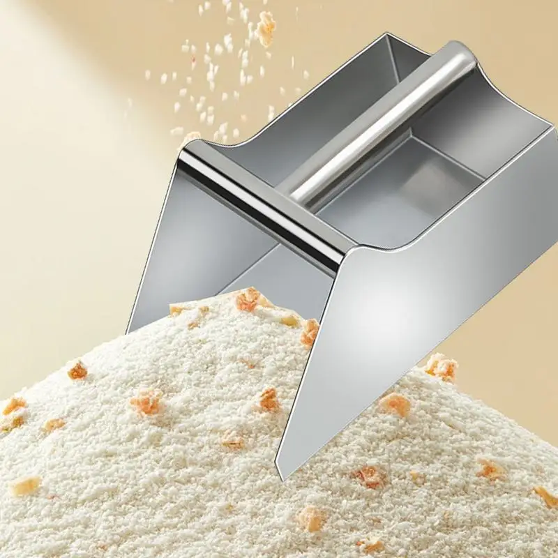 Stainless-Steel Ice Cube Scoop Bar Kitchen Spice Candy Flour Nut Scoop Spoon Dry Goods Shovel Party Kitchen Accessories