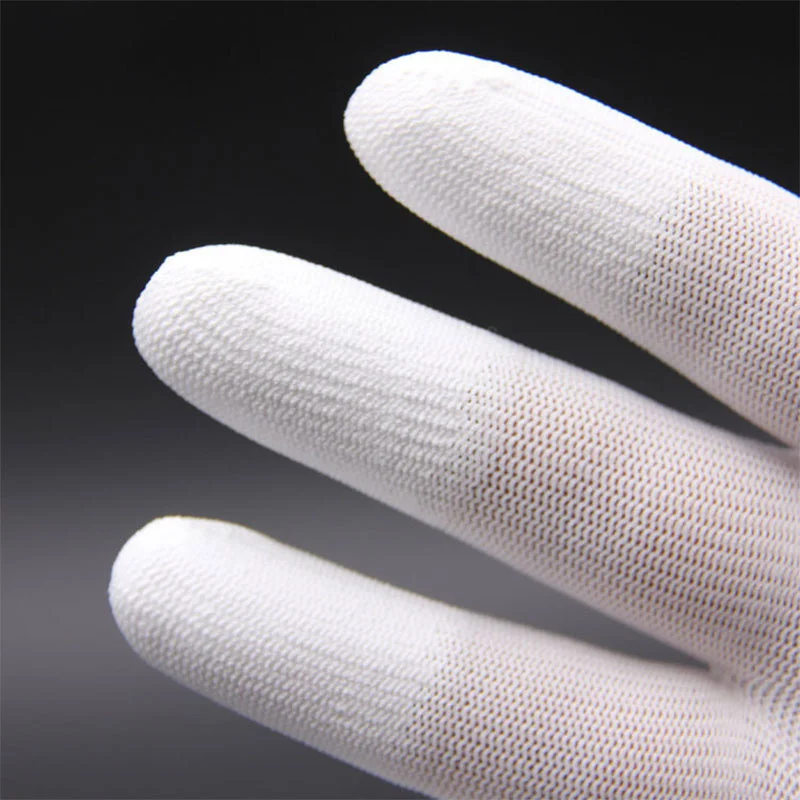 Antistatic Gloves Anti Static ESD Electronic Working Gloves Pu Finger Coated Finger PC Antiskid For Protection 1Pair