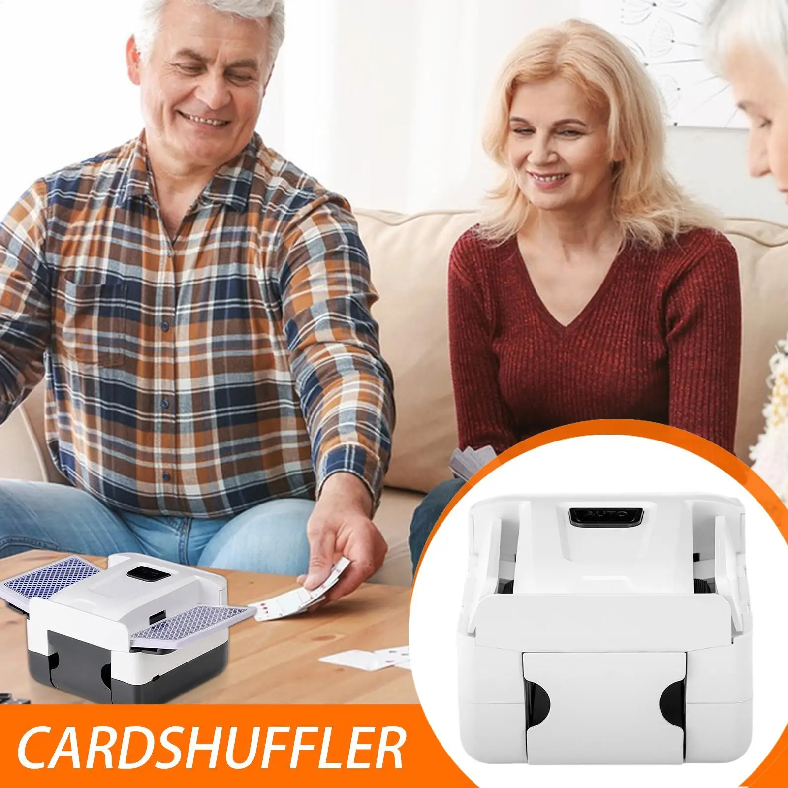 Automatic Card Shufflers 2 Deck Electric Casino Card Shufflers Rechargeable Cordless Poker Machine Built-in 2000mAh Battery