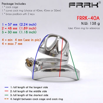 FRRK-48 Bird Chastity Cage for Male Bondage Device Belt Metal Cub Animal Cock Rings Steel Penis Lock BDSM Couple Sex Toys 6