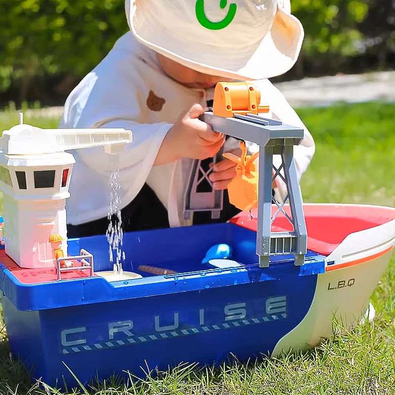 Children Electric Boat Model Water Play Toy Water Recycling Fishing Play House Parenting Interaction Boy Gift