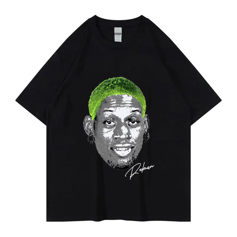 

Dennis Rodman 90s Retro Graphic TShirt Men's Hip Hop Fashion Short Sleeve T-shirt Men Women Cotton Oversized T Shirts Streetwear