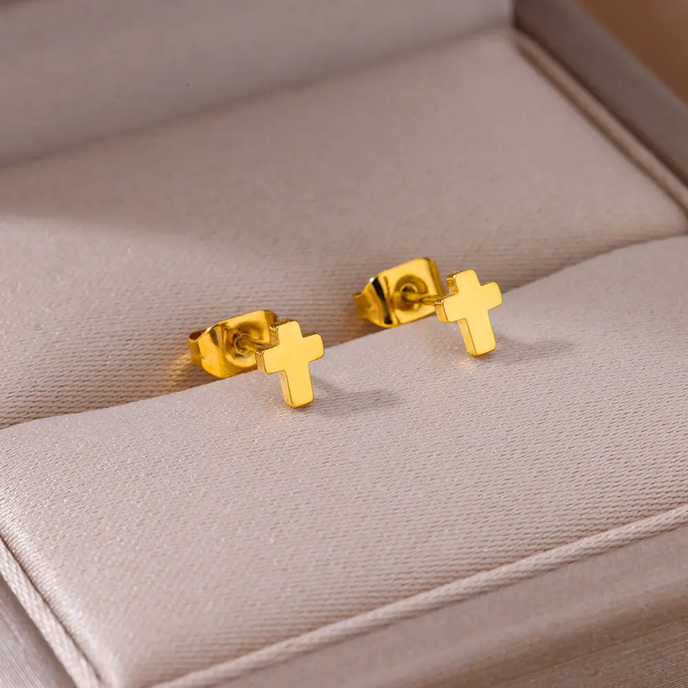 Gold Stainless Steel Earrings For Women