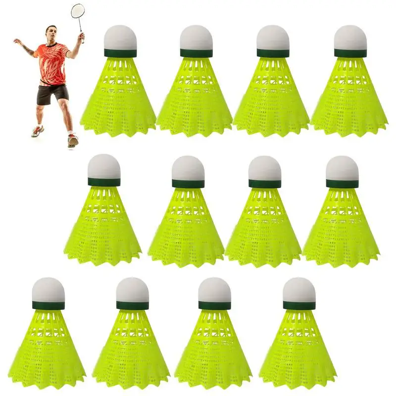 

Nylon Shuttlecocks High Elasticity Lightweight Practice Badminton Balls Reusable Shuttlecocks Set For Family Play Portable