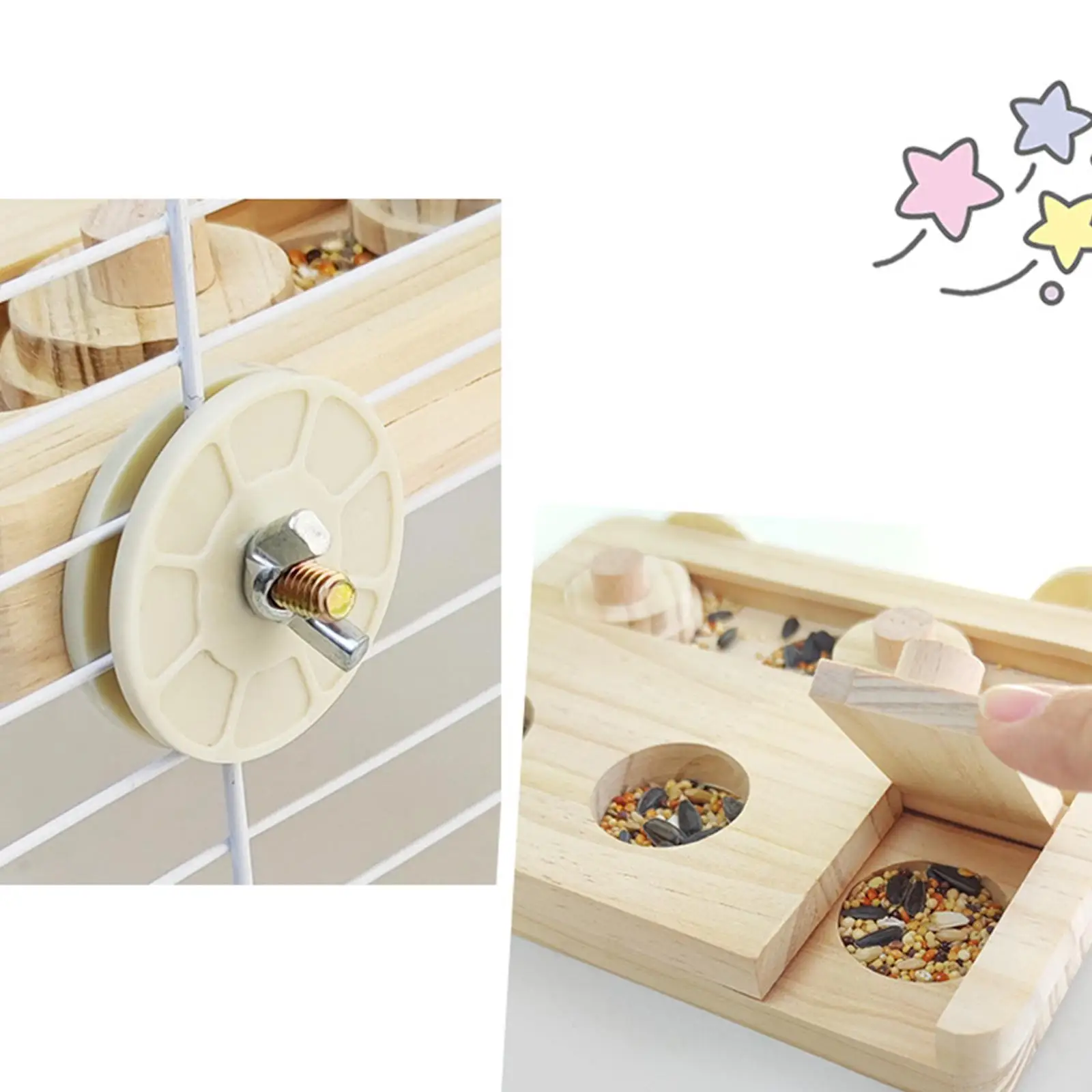 Bird Foraging Box Toy Snuffle Game Mental Toy for Sun Conures Hamster Caique