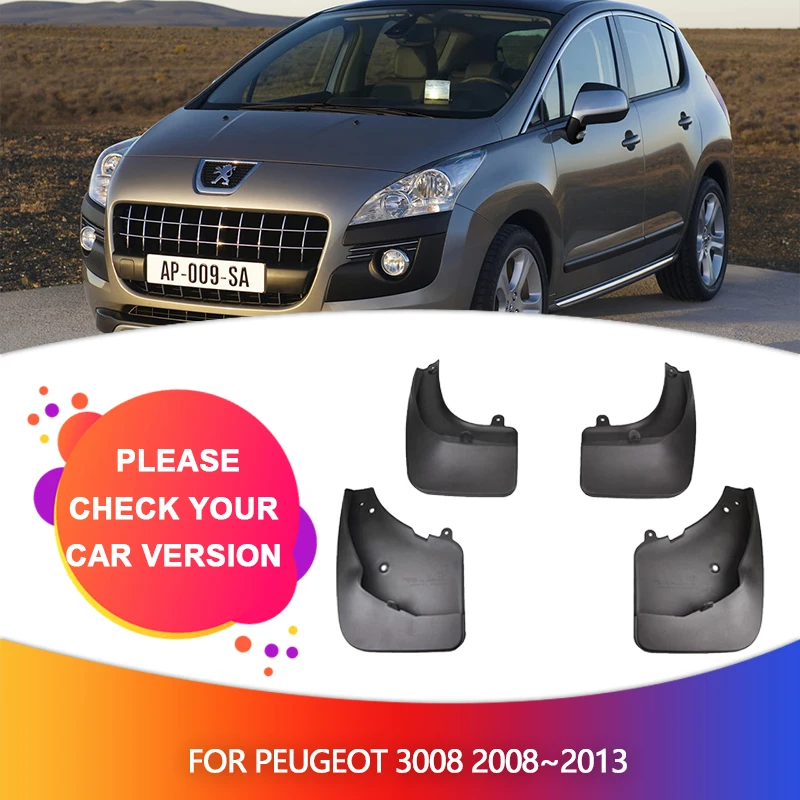 Paraspruzzi anteriori posteriori per Peugeot 2008 2019 ~ 2013 Parafanghi  Parafango Parafango Parafango Flap Splash Flaps Accessori per auto