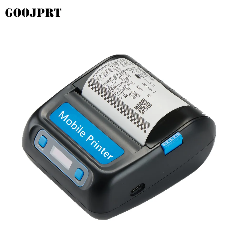 직접 감열 라벨 프린터 GOOJPRT PT-805 80mm 블루투스 휴대용 프린터 컬러 스타일 모바일 인터페이스 포함 가격
