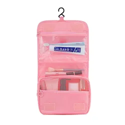Waterproof Hanging Toiletry and Cosmetic Travel Bag (Pink)