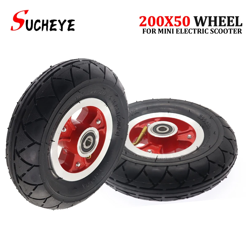 Nuovo Pneumatico Per Scooter Elettrico 200X50 Con Mozzo Ruota 8 "200*50 Tubo Gonfiaggio Pneumatico In Lega Per Veicoli