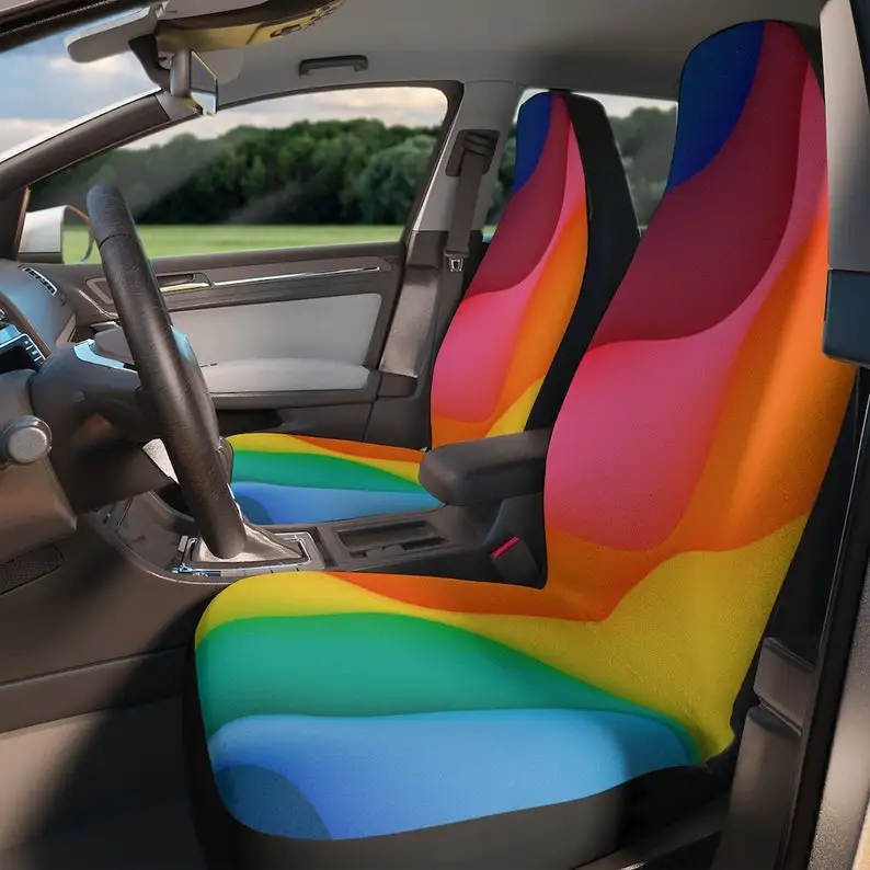 

Hippie Car Seat Covers Vintage Inspired Car Seat Accessory Retro Mod Car Decor Vehicle Hippie Van Seat Cover Car Gift