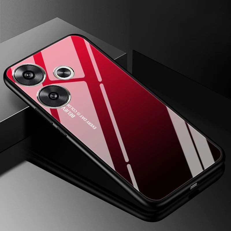 Premium Tempered Glass Hard Back Bumper Case Cover