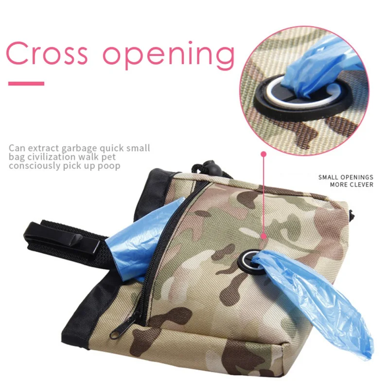 Portable Training Bag Dog Pet Snack Bag Strong Wear Resistance Large Capacity Puppy Snack Reward Waist For Dog Cat dog treat bag