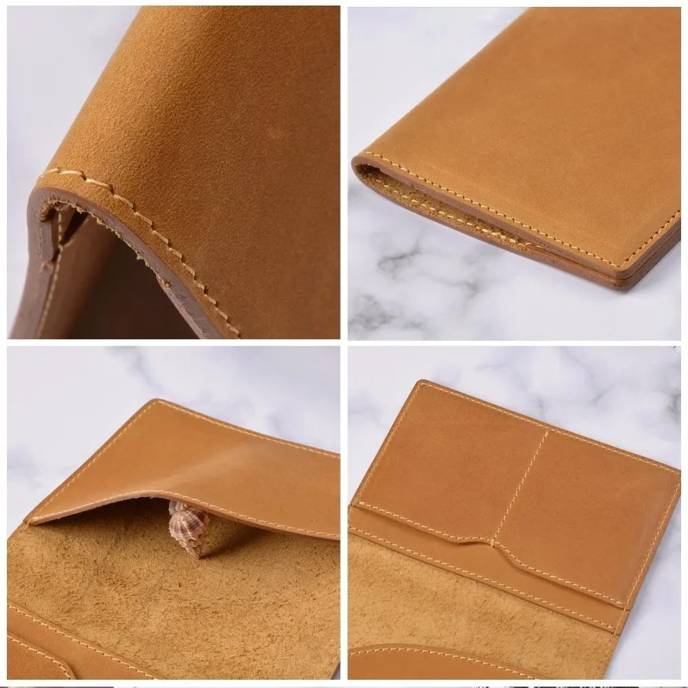 Genuine Leather Passport cover Solid Credit Card holder Vintage Men Women Passport case Business Unisex Travel wallet leather wallet wallet card holder card holder credit card holder credit card wallet card wallet coin purse wallet wallet card bag passport holder