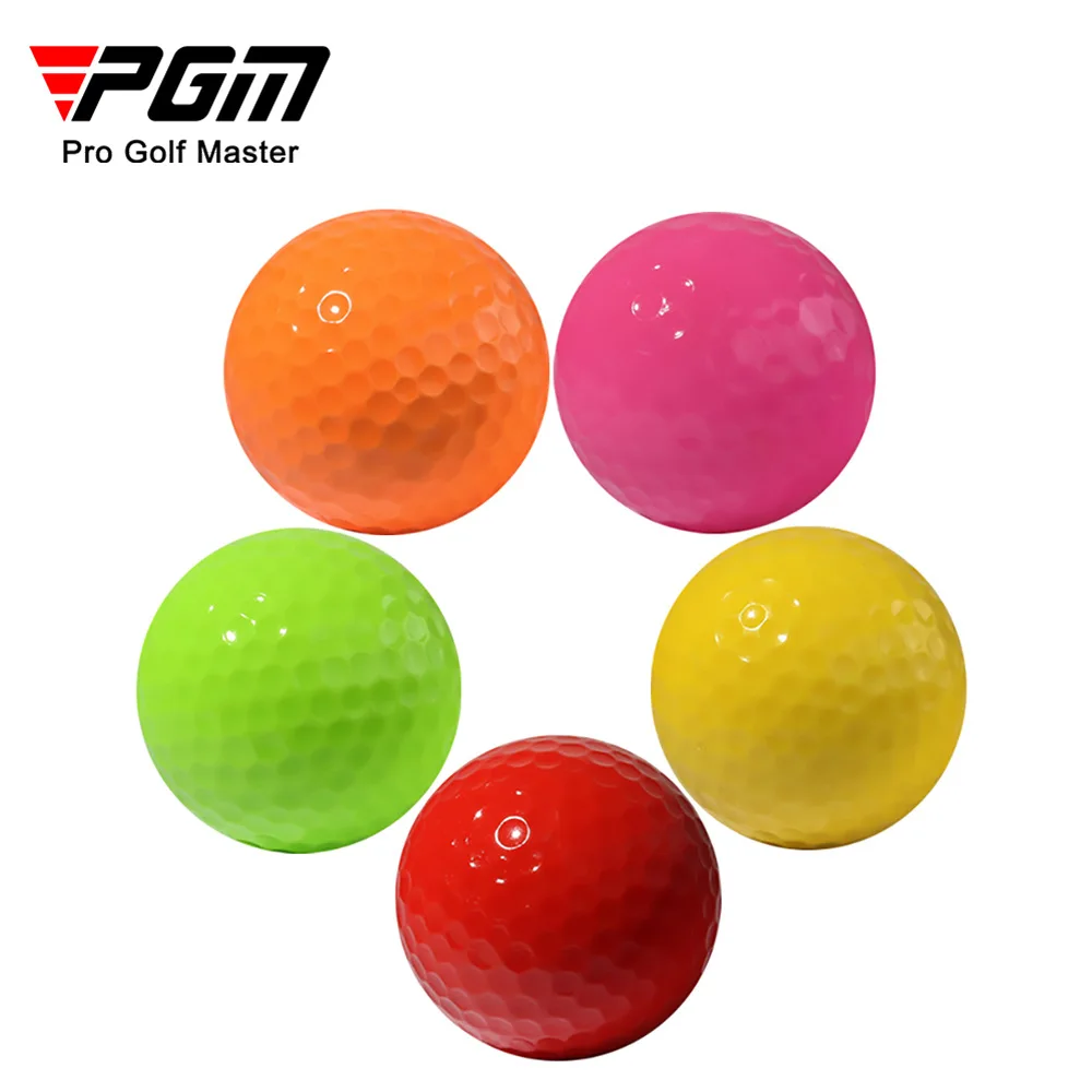 

10PCS PGM Practice Golf Balls 4 Color for Golfer Gift Golf Accessories Standad Ball Indoor Outdoor Training Q014