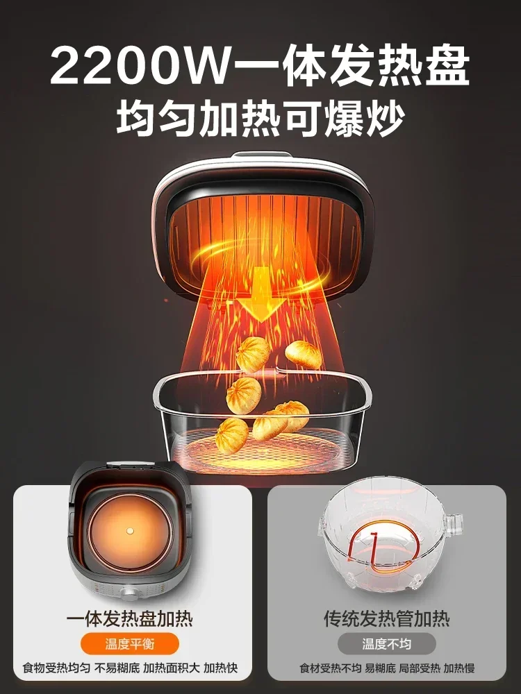 SUPOR 220V 50HZ 2200W electric baking pan Household double-sided heating Deepening large pan Detachable hot pot Frying machine 3