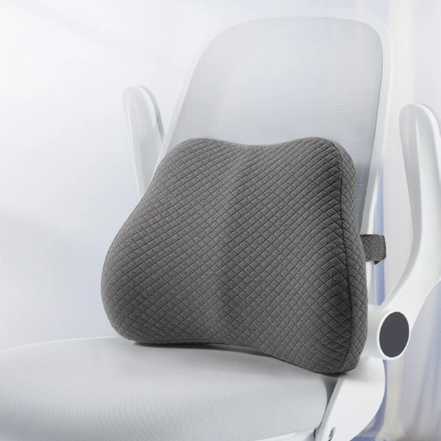 Cojín ortopédico del asiento y espalda y ; Almohada de cojines de soporte lumbar  para silla de oficina viscoelástica Cojín de asiento de coche