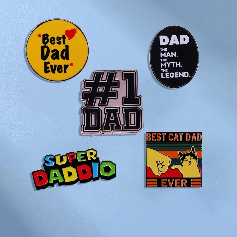 Броши на День отца, значки Best Dad, мужские джинсовые значки для курток, рюкзаков, модные значки, аксессуары для костюмов, подарки