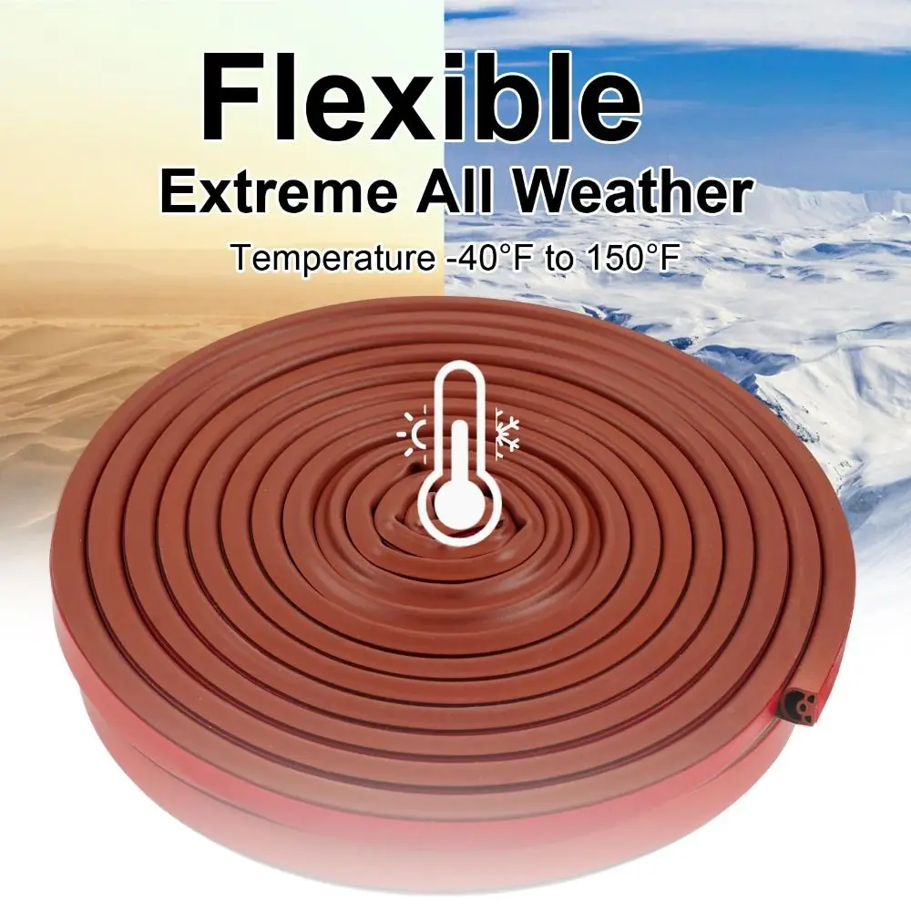 Soundproofing Door Sealing Strip – Self-Adhesive Silicone Weather Stripping, 6m/236 Insulating Strip
