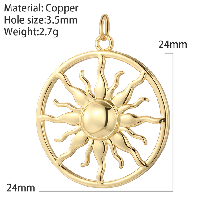 Girl Moon Star Sun Charms Diy Earrings Necklace Bracelet Evil Blue Eye Charms for Jewelry Making Supplies Gold Plated