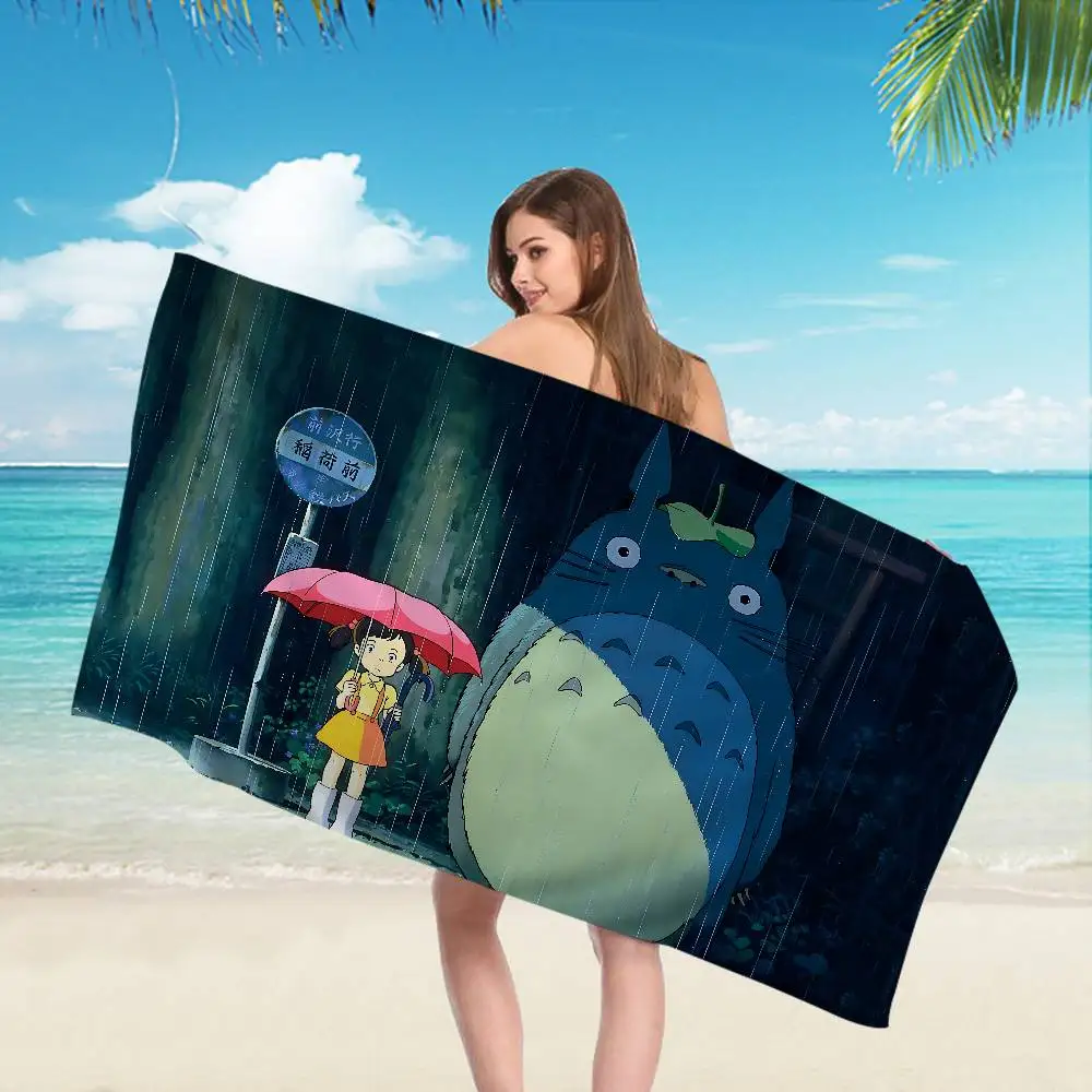 My Neighbor T-Totoroes Anime Anime Beach Swimming Towel Soft Absorbent Washcloth Children's Gifts For Kids Travel Camping Gym