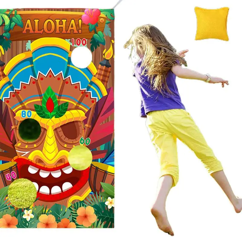 Bean Bags For Tossing Hawaiian Sand Summer Theme Tossing Game Bean Bag Toss Corn Hole Games Decorative Game With