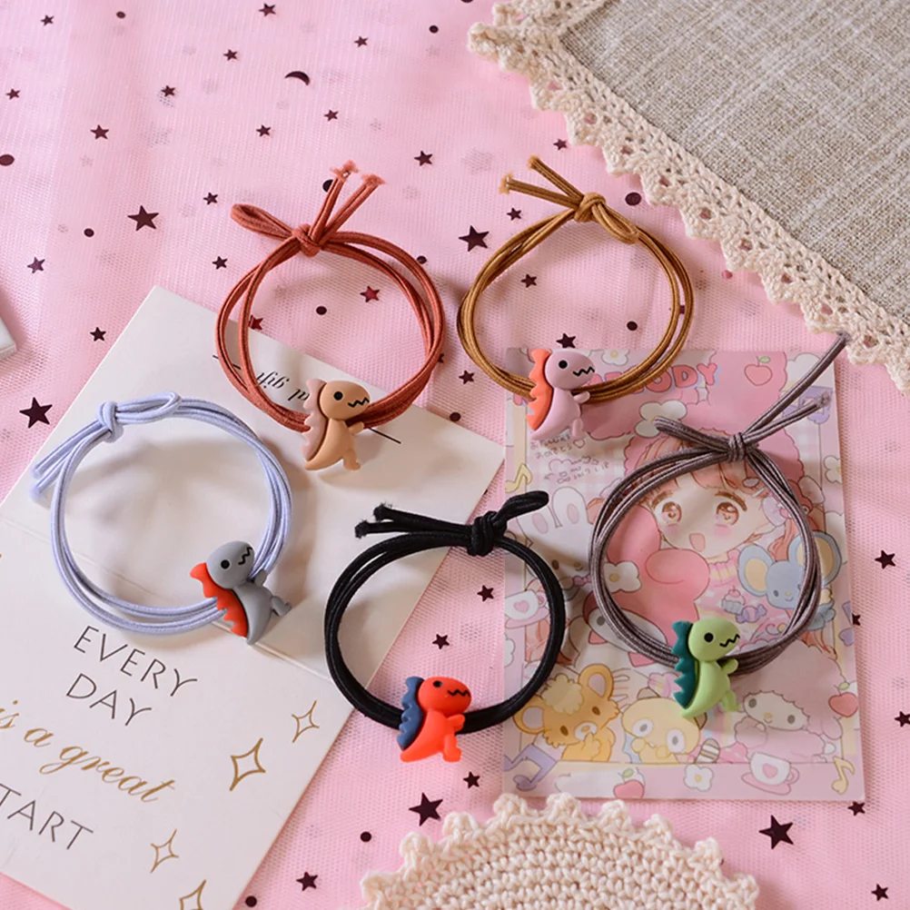 

20 Pcs Hair Accessories for Braids Children Dinosaur Headwear Headgear Rope Ring Rubber Band Toddler