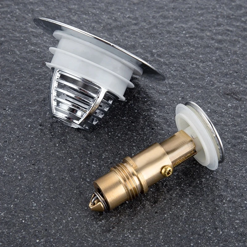 Bathtub Stopper Pop-up Bounce Core Drain Filter Hair Catcher Deodorant Steel