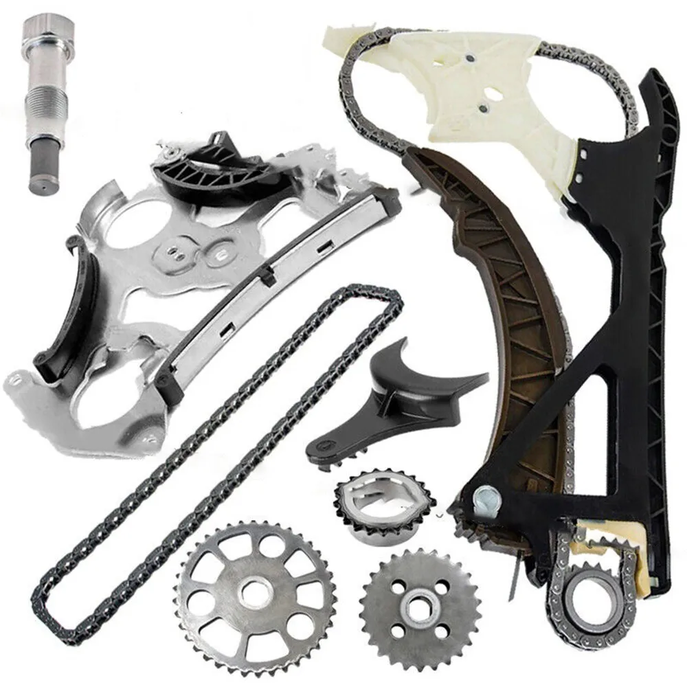 Engine Timing Chain Tensioner Kit Oil Pump Gear Guide Rail Assembly for